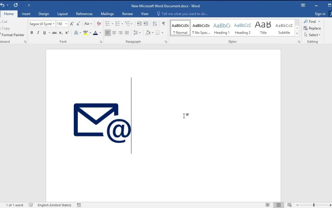 Comment faire le symbole du mail sur Word ? 